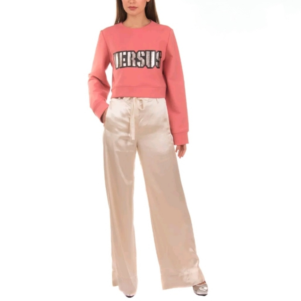 NEW VERSUS VERSACE Cropped Patch Logo Sweatshirt